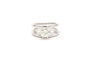 Bague contemporaine en or blanc 18 carats sertie d'un diamant