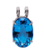 Pendentif Pendentif Or blanc 18K Topaze bleue Diamants blancs 58 Facettes BO220338/COEURDELOCEAN
