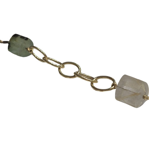 Collier Collier de Murano en or 18 carats orné de quartz, de cornaline et de préhnite 58 Facettes COVMA01