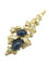 GILBERT ALBERT. Pendentif/broche or jaune, saphirs et diamants
