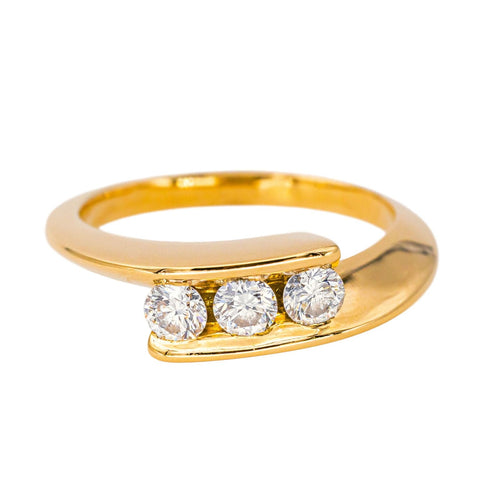 Bague 52 Bague  Trilogie Or jaune Diamant 58 Facettes 4153441CN