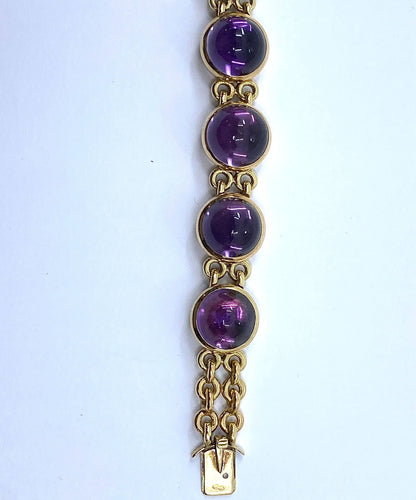 Bracelet Bracelet Améthystes cabochon 58 Facettes AB88