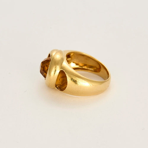 Bague 54 Bague Or Jaune Citrine 58 Facettes LP1301/15