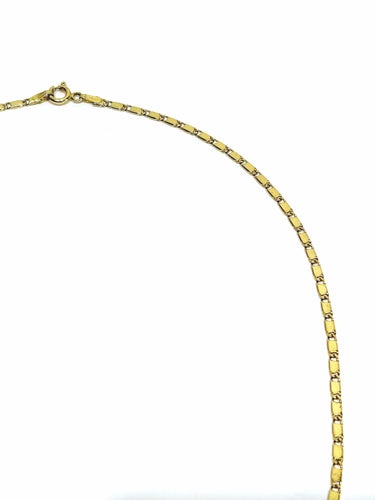 Collier Chaine En Or Jaune (maille rectangle) 58 Facettes
