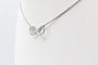 Collier infini or blanc, diamants
