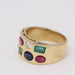 Ring 55 18k gold ring with diamonds and precious stones 58 Facettes E360596