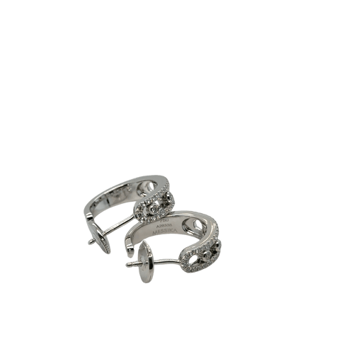 Boucles d'oreilles Messika - Créoles Move Pavées - Or blanc 58 Facettes 1.0000887/4