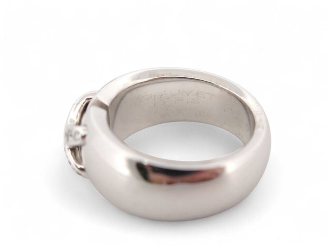 Bague 53 bague CHAUMET liens croises 080044 t53 en or blanc 18k 11gr diamants 58 Facettes 267028