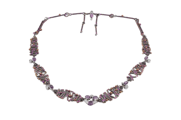 Collier Martin Spreng Collier roseaux d'été, titane et saphirs 58 Facettes 237983