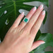 Bague Bague pompadour or blanc émeraude et diamants 58 Facettes 287