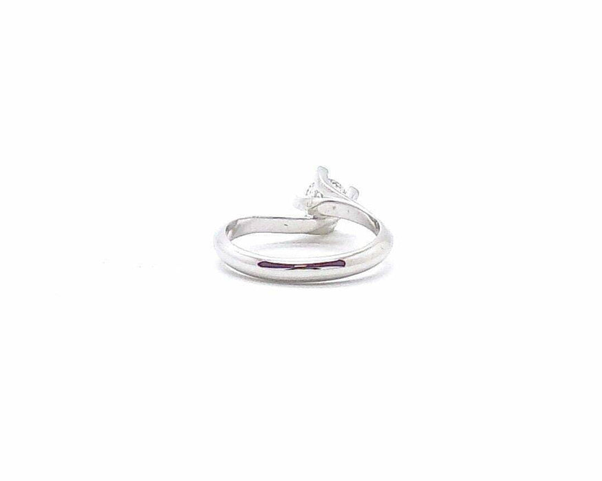 bague solitaire or blanc diamant