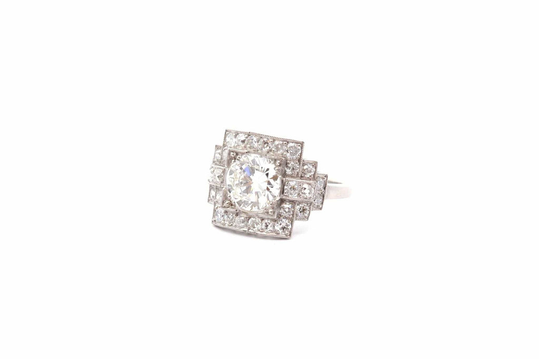 Bague Bague art déco diamant H/VVS2 de 1,85cts 58 Facettes 26359-26475