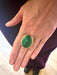 Bague 59 Bague Vintage Cocktail Malachite Or Jaune 58 Facettes B372