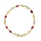 Bracelet Bracelet en or jaune orné de pierres colorées 58 Facettes 35889