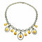 Collier Collier en or blanc, briolettes de citrine, diamants naturels 58 Facettes IG-200386