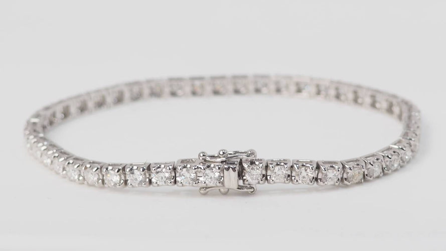 Bracelet rivière en or blanc et diamants