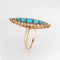 Bague Bague navette victorienne antique en or jaune et diamants turquoise 58 Facettes G14020