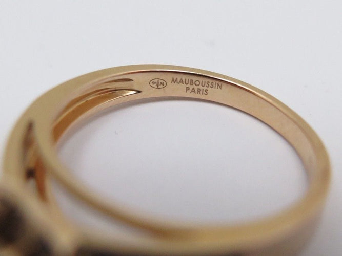 Bague 51 bague MAUBOUSSIN solitaire chance of love n2 or rose & diamants 58 Facettes 259528