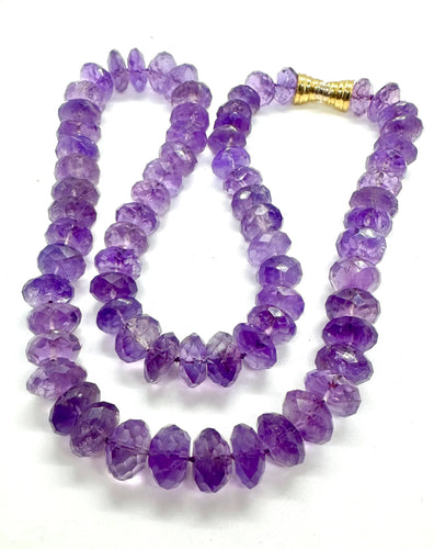 Collier Collier en améthyste à facettes 58 Facettes
