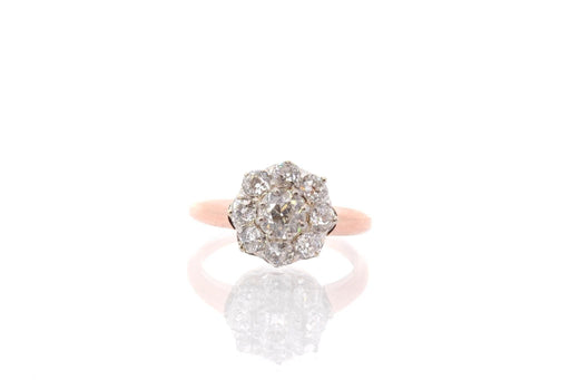 Ring 57 Old diamond ring in pink gold 58 Facettes 25636 25582