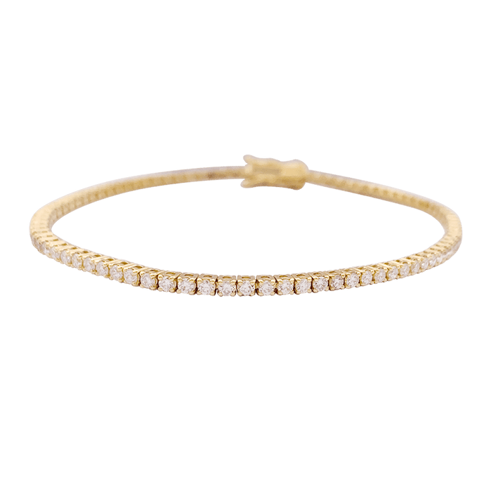 Bracelet Bracelet ligne tennis or jaune, diamants. 58 Facettes 34114