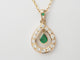 Collier Collier pendentif en or jaune, émeraude et diamants 58 Facettes 33327