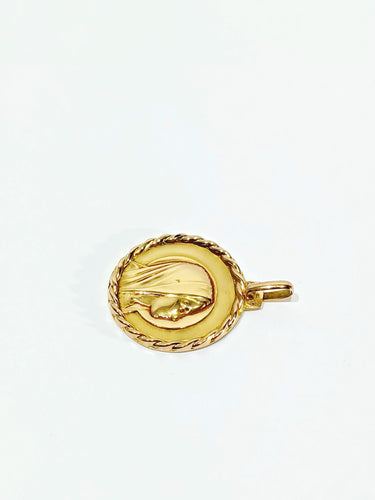 Pendentif Médaille Vierge en or rose 58 Facettes