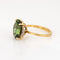 Bague Bague H Stern en or jaune 18 carats avec tourmaline verte 6 carats, taille 7, bijou vintage, Brésil 58 Facettes G13956