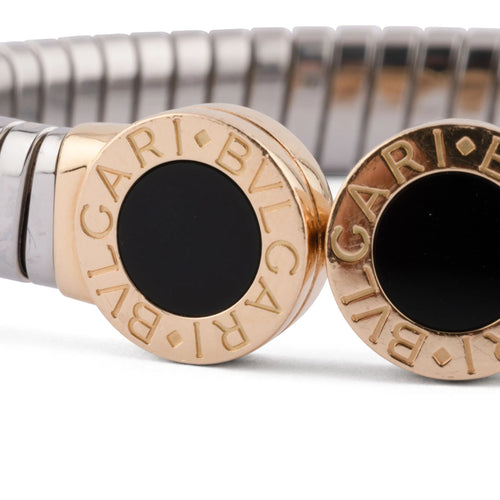 Bracelet Bracelet en or et acier de la maison Bvlgari 58 Facettes