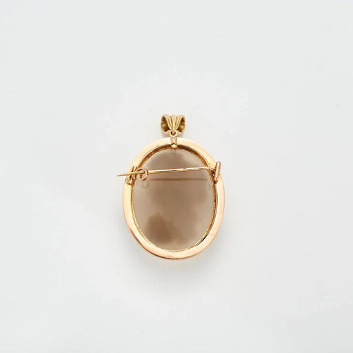 YELLOW GOLD CAMEO PENDANT BROOCH 58 Facettes BO/230042/