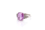 Bague 53 Bague saphir rose de 5,08cts et diamants 58 Facettes 26545-26651