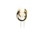 Boucles d'oreilles Boucles d'oreilles contemporaines or jaune serties de diamant (+- 0,06 ct) 58 Facettes 22914