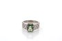 Bague 53 Bague vintage saphir vert de 3,09cts 58 Facettes 27699
