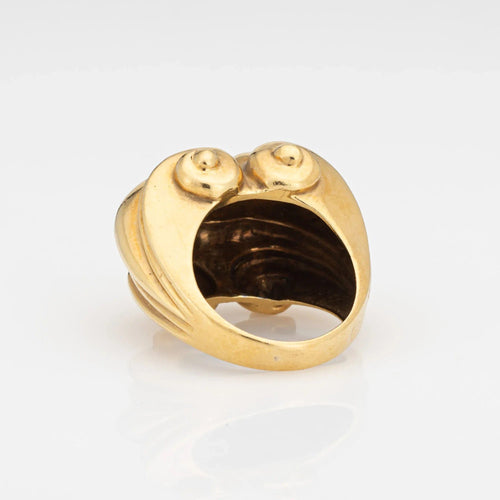 Bague 54 Bague en or cannelée vintage des années 80 58 Facettes G13431