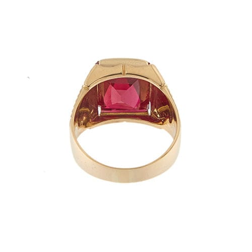 Bague 67 Bague homme avec rubis 58 Facettes 35181