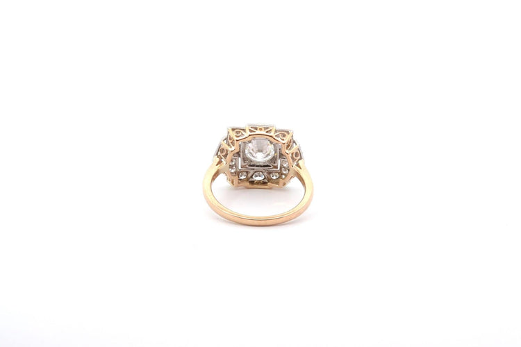 Bague 54 Bague art déco diamant 1,06cts F/SI2 58 Facettes 26479-26559