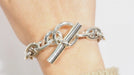 Bracelet Hermès - Bracelet Vintage Chaîne d'Ancre Argent 58 Facettes 33041