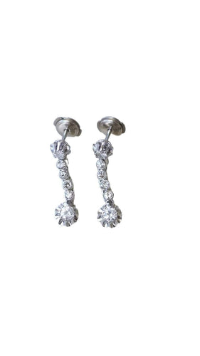 Boucles d'oreilles Art Déco diamants