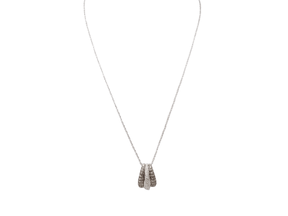 Collier Collier pendentif en or blanc et diamants 58 Facettes 29193