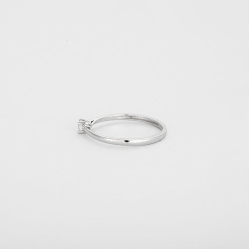 Bague 54 Solitaire or blanc diamant 58 Facettes 3121280