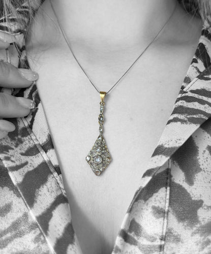 Pendentif Pendente Jugendstil, Impero Austroungarico 58 Facettes