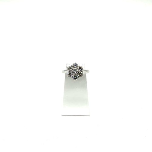 Bague or blanc et diamants 58 Facettes Z1351790