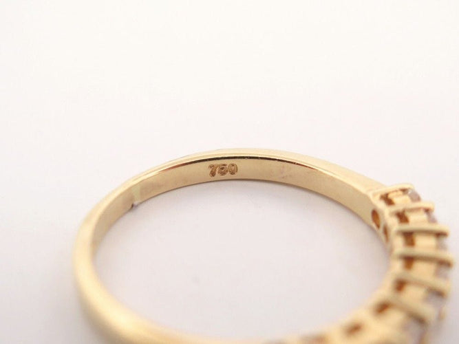 Bague 54 bague sertie de 9 diamants en or jaune 58 Facettes 260446