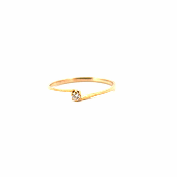 Bague 56 Solitaire Or Jaune 18k & Diamant 58 Facettes 64-GS36248