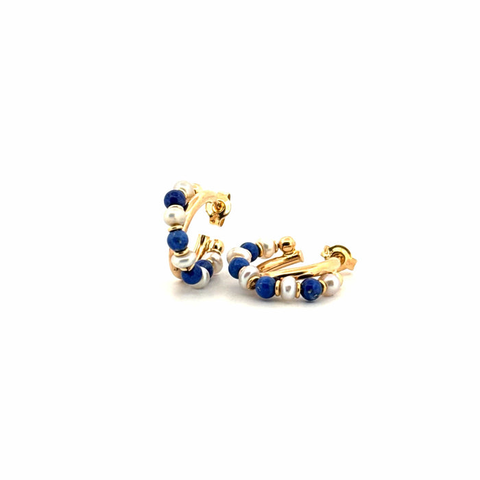 Boucles d'oreilles Doubles Créoles Or Jaune 18k 58 Facettes D4BO-GS27212-02