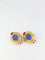Boucles d'oreilles Clips d’oreilles en or, verre bleu, cornaline 58 Facettes 523