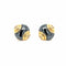 Boucles d'oreilles Boucles d'oreilles Bulgari en or jaune 18 carats avec diamants et hématite 58 Facettes
