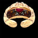 Bague 55 Mario Buccellati - Bague Vintage Or Jaune Diamants Rubis 58 Facettes