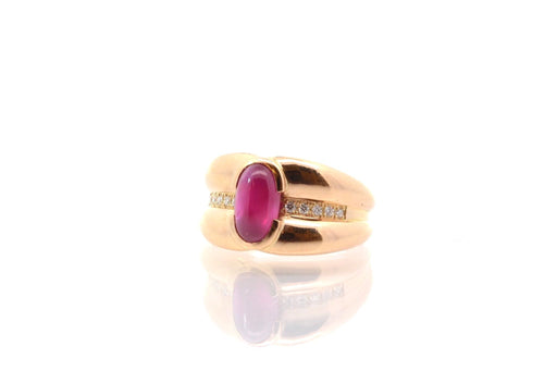 Ring 56 Vintage ruby ​​and diamond ring 58 Facettes 25743