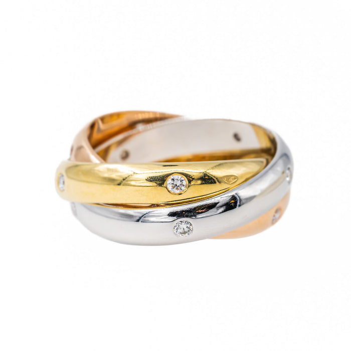 Cartier Bague Alliance Trinity Star Or rose Diamant